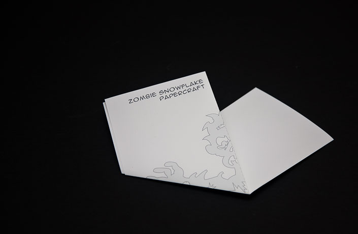 Zombie Snowflake Papercraft Template