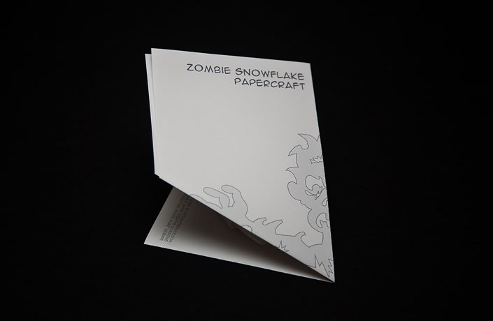 Zombie Snowflake Papercraft Pattern