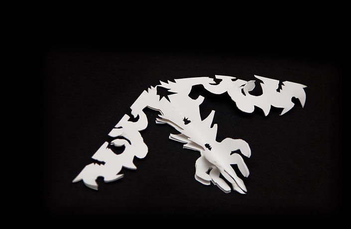 Zombie Snowflake Papercraft Template